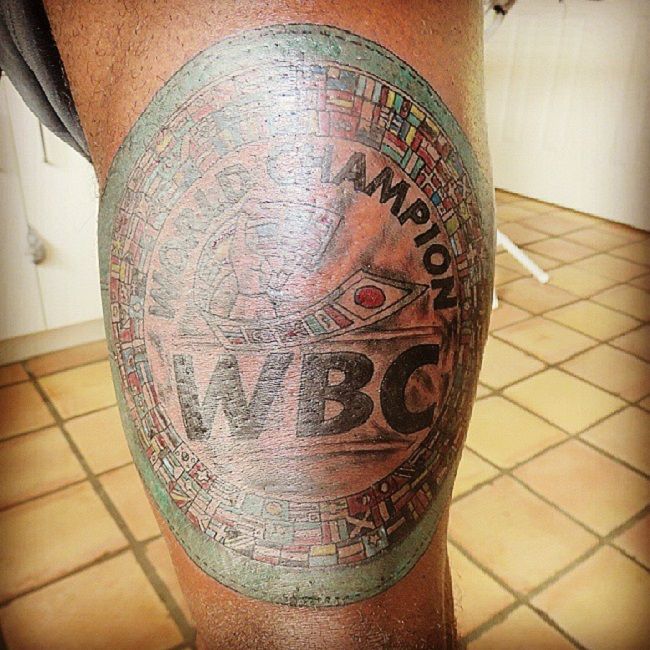 tatuaggio cintura deontay wilder-campionato