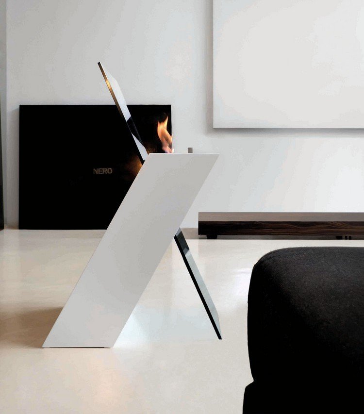 Soba modernă bioetanol-deschis-flacără-KLINO-CALEIDO-Co-Ge-Fin