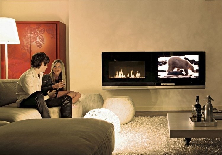 Soba modernă pe lemne, oțel încorporat cu gaz, închis-SCENARIO-MCZ