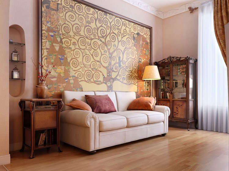 mobilier-decor-art-nou-din-lemn-dulap-bufet-mural-culori de pământ