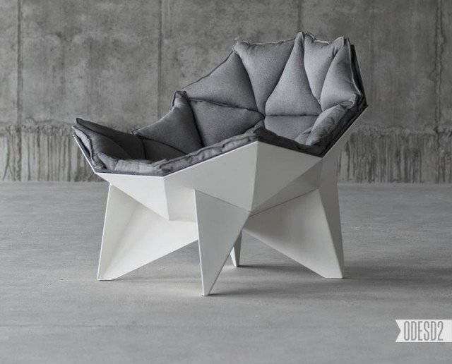 Scaun lounge design q1 odesd2 perne de șezut gri albe ucrainene