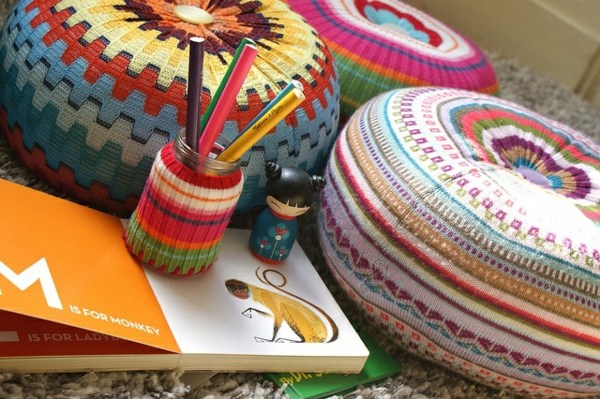 Camera pentru copii pentru colorarea materialului de depozitare a sacului de fasole Materiale de colorat spațiu de depozitare tricotaje sac de fasole