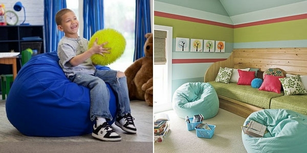 Jucați colțul camerei pentru copii în formă de fasole albastră Colț de joacă pentru copii camera de fasole culoare albastră