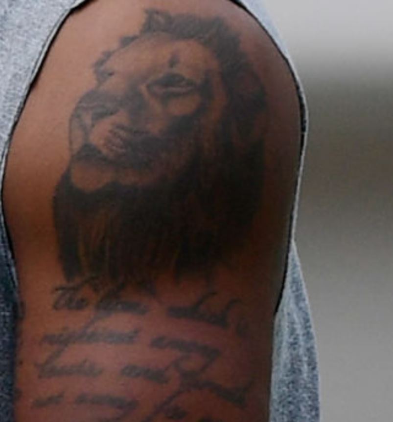 Tatouage de lion de Deshaun
