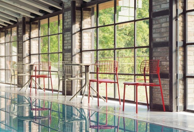 Scaune de grădină de design în roșu și bej design-mobilier-gradina-emu-lyze-scaun-colectie-metal-piscina-mobilier