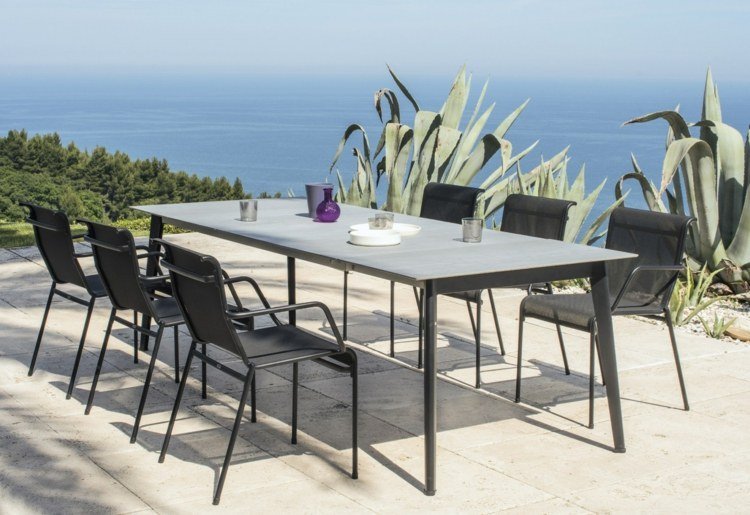 Design modern pentru masa de luat masa Kira mobilier-grădină-design-masă-masă-Kira-plastic-negru-model