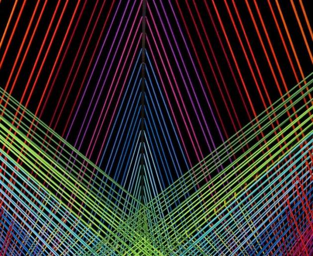 Maurie Novak sufragerie masă sticlă prismă fir elastic