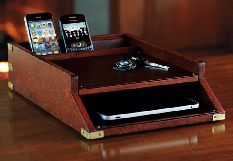 stație de încărcare telefon mobil hawthorne podea din lemn compartiment tabletă smartphone andocare