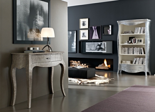 Mobilier eclectic sifonier living masă de toaletă luciu înalt Sifonieră sufragerie masă de toaletă suprafață aurie lucioasă lucioasă