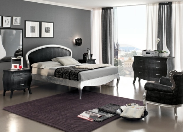 Covor design mobilier perete gri cadru din lemn argintiu Covor perete gri cadru din lemn argintiu covor violet închis