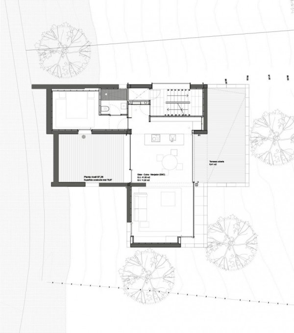 casa de design la primul etaj în stil mediteranean