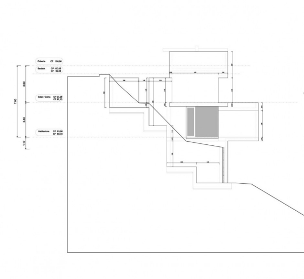 vila de proiectare in plan lateral in stil mediteranean