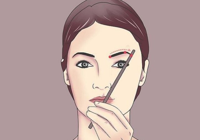 Linia de la nas până la capătul extrem al ochiului ochi-sprâncene-forme-linie-nas-ochi