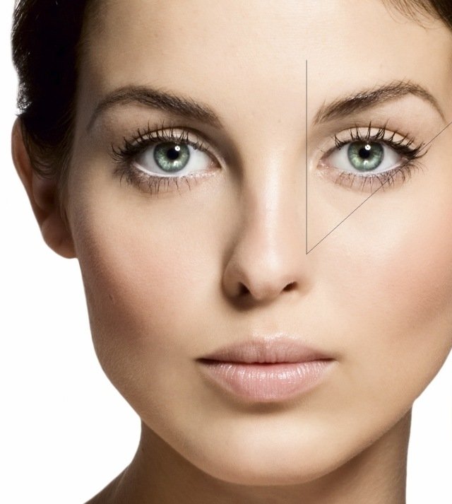 Începeți să măsurați din partea extremă a nasului ochi-sprâncene-frumoase-imagine-linie-femeie