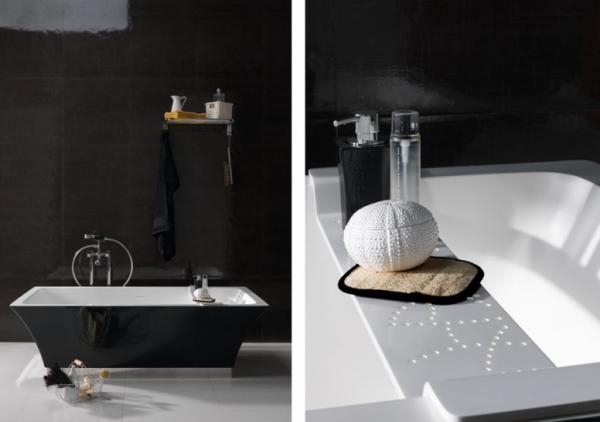 cadă regio design negru de sine stătător