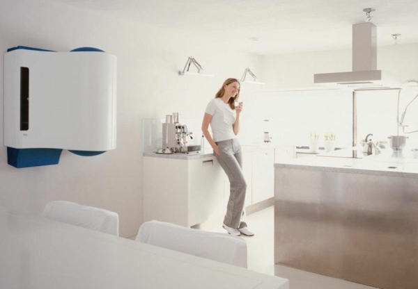 Bucătărie vară aer condiționat rece Daikin design modern aer condiționat rece Daikin design modern perete elegant