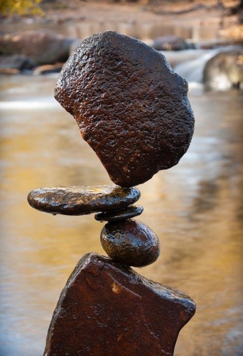 diverse forme împreună land art de Michael Grab