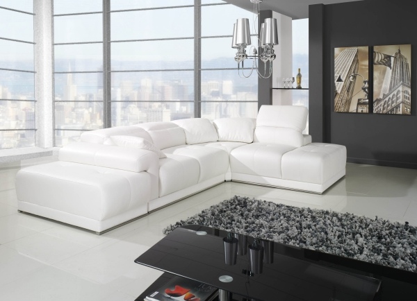 Tapițerie tapițerie Alcantara albă canapea living Camera de zi cu canapea albă din stofă Alcantara