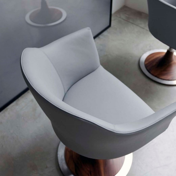 Fotoliu tapițerie Alcantara tapițerie gri Fotoliu din stofă Alcantara tapițerie gri