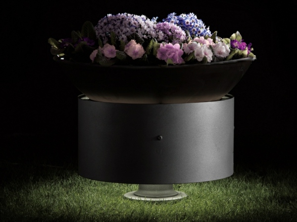 lampă de grădină modernă ghiveci de flori cu design frumos Lampă de grădină design frumos ghiveci de flori lumini integrate