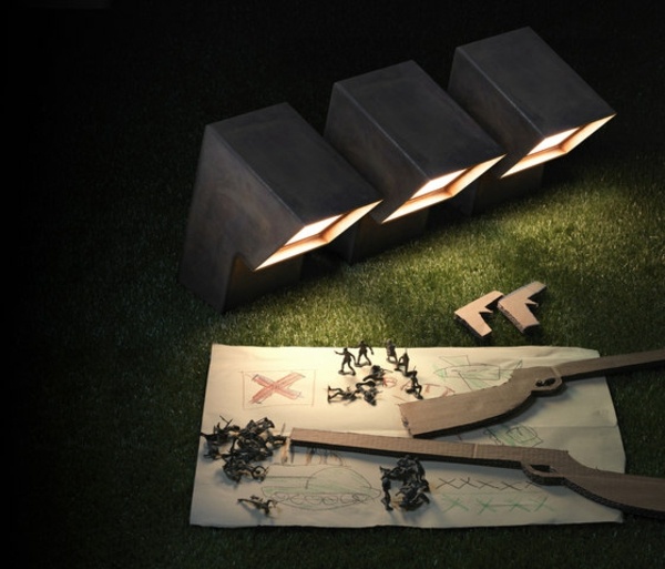 Lampă de grădină de joc iluminare modernă semne de prelucrare a metalelor iluminatul modern prelucrarea metalului urmărește aspectul minimalist
