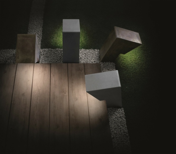 Lampă metalică grădină cale gresie curte din lemn Traseu de grădină pietricele terasă din lemn designer italian