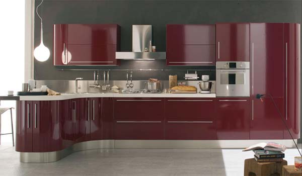 design de bucatarie rosie - colectie moderna Venere
