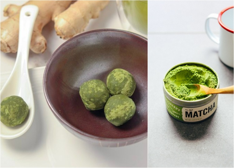 ulei de nucă de cocos trufă de ghimbir matcha bombe grase dietetice ketogenice vegane