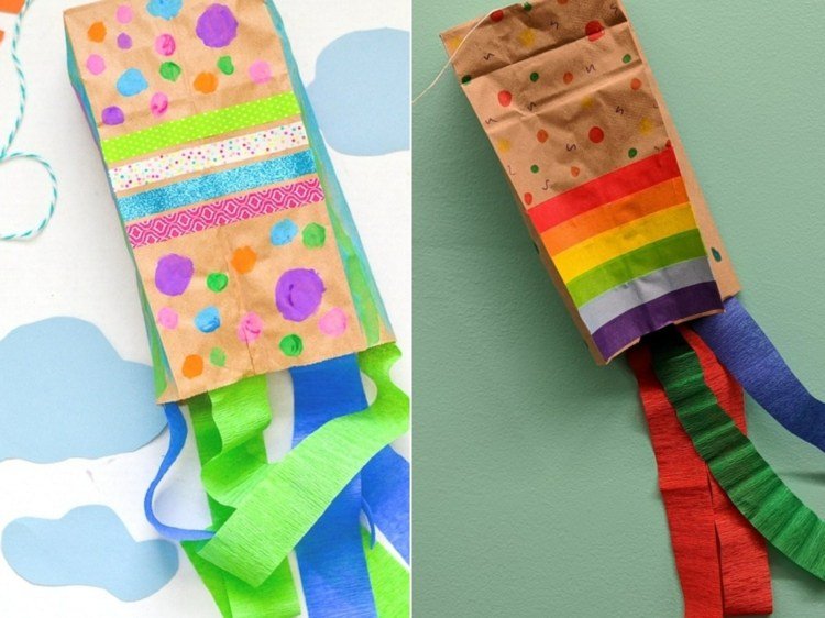 Folosiți hârtie pentru proiecte DIY - dragon colorat dintr-o pungă de pâine