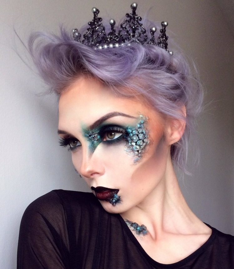 dragon make up woman halloween