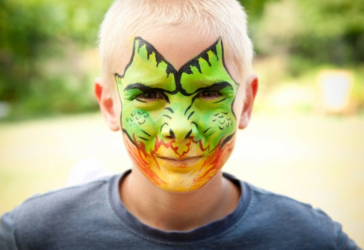 Mardi Gras Halloween halloween face make up dragon
