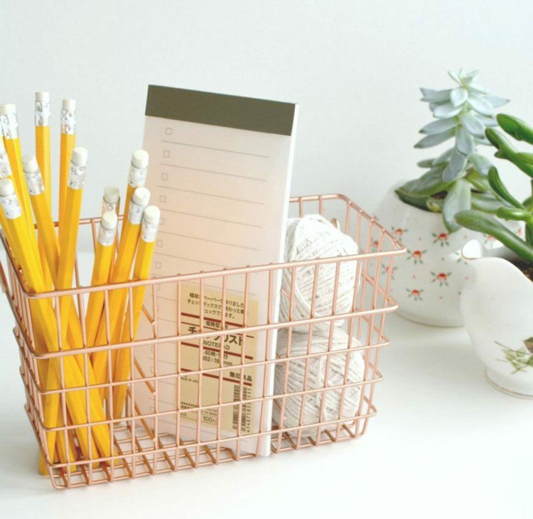 coșuri de sârmă-depozitare-studiu-creion-accesoriu-birou