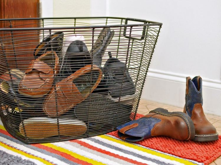 Coșuri de sârmă-depozitare-hol-încălțăminte-stimulare-dulap-înlocuitor