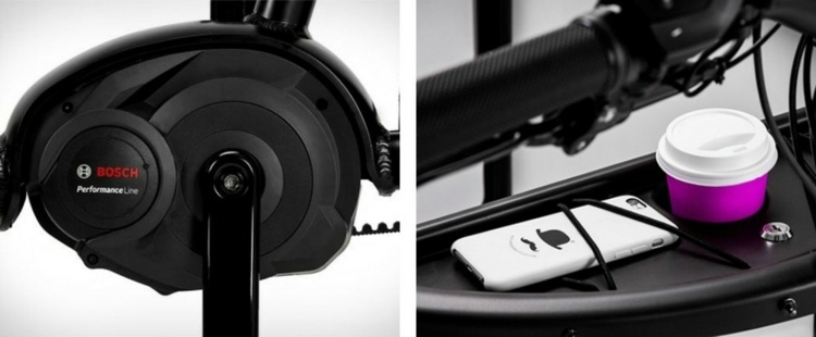 Schimbarea triciclului de la Bosch și suport pentru cafea și telefon mobil triciclu cu sidecar circuit lanț suport cafea bosch