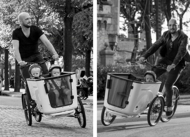 Există, de asemenea, loc pentru copii în triciclu fără probleme sidecar copii familie plimbare triciclă design măcelari biciclete