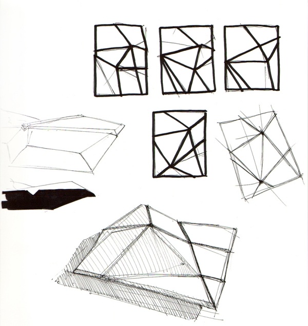 Schiță de design canapea Cay Schiță de design canapea Cay Rehn