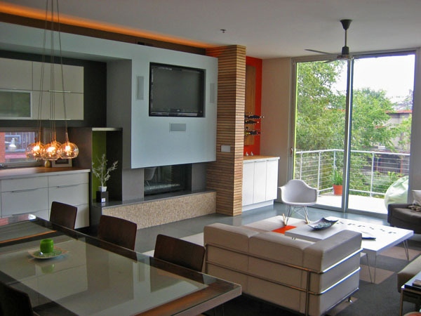 arhitectură modernă ecologică - zonă de zi Casă ecologică din Kansas - sufragerie