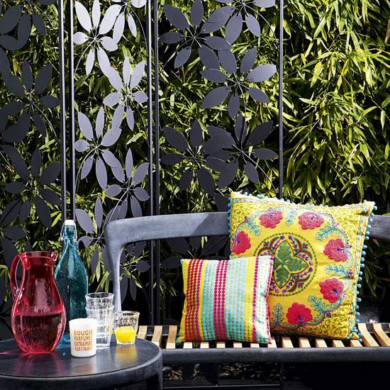 Grădină lounge design metalic perne de siguranță ecran Lounge-ul de grădină montează perne de confidențialitate cu ecran metalic din India