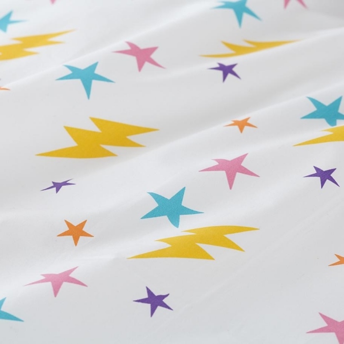 Cuvertură de pat cu stele și fulgere, textile colorate pentru grădiniță cuvertură de pat-cu-stea-fulger-decorare-casă-textile-cameră pentru copii
