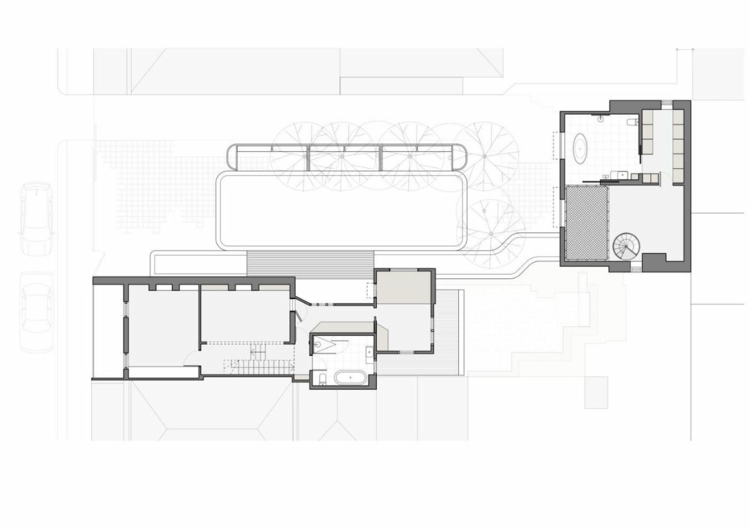 King Bill House Melbourne Planul etajului fațada din fier ondulat Austin Maynard Architects