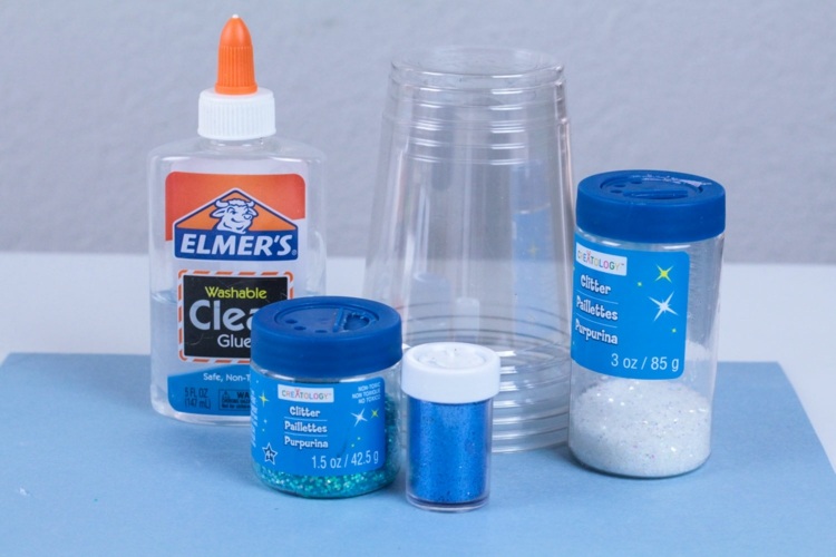 gheațele tineri ornamente de Crăciun pahare de plastic sclipici lipici