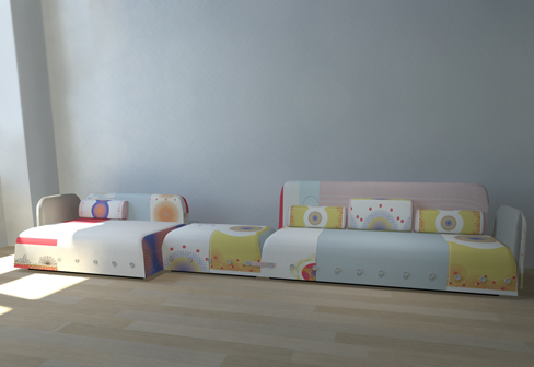 Mobilier de living eclectic de la Moroso - colorat Mobilier de living eclectic de la Moroso - colorat cu nasturi