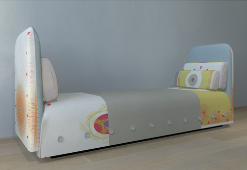 Mobilier de living eclectic de la Moroso - pat Pat de o persoană pentru camera copiilor sau șezlong în livingul eclectic