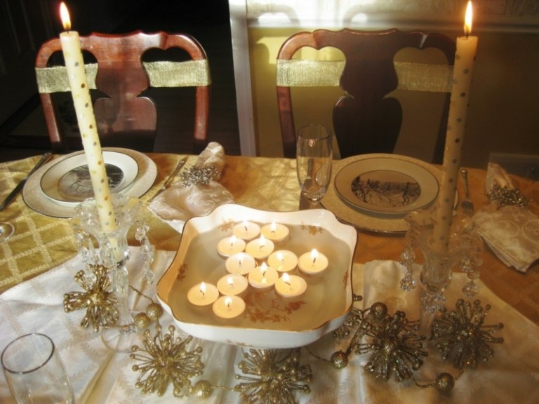 Decor de iarnă cu fulgi de zăpadă și lumânări plutitoare decor de iarnă fulgi de zăpadă lumânări de masă lumânări înot