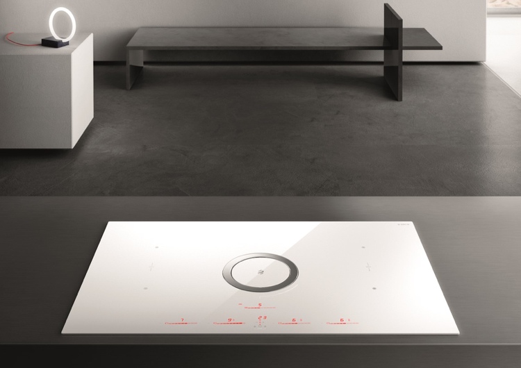 Plită cu inducție Elica alb nou sistem de evacuare integrat