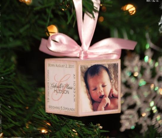 Tinker decoratiuni brad Craciun cub lemn lemn bebelus foto ornament primul Crăciun cu cuburi de lemn pentru bebeluși ornament foto pentru bebeluși