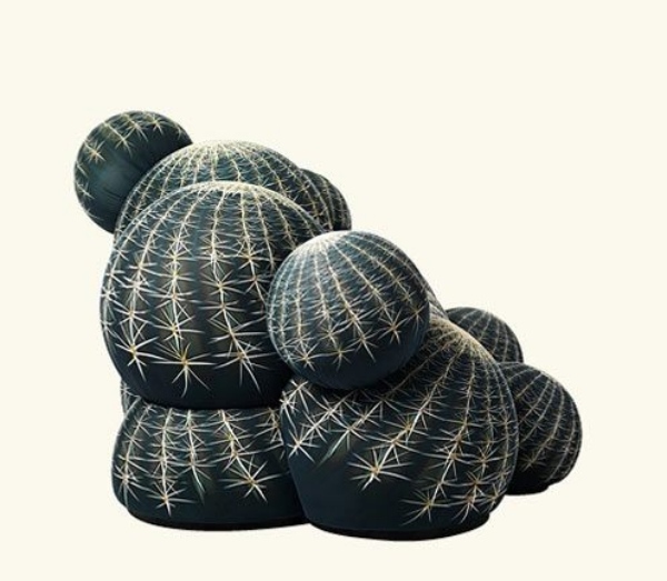 design canapea cactus pentru distracție și confort în vederea laterală a camerei de zi