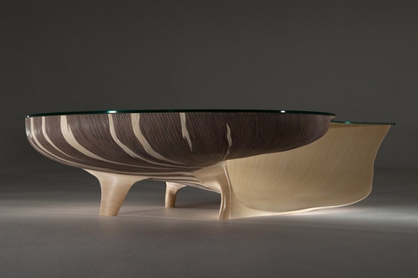 proiectare masă model nautilus dungi design de masă cu model de dungi de formă nautilus