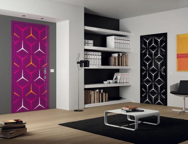Design birou mobilier negru și roz