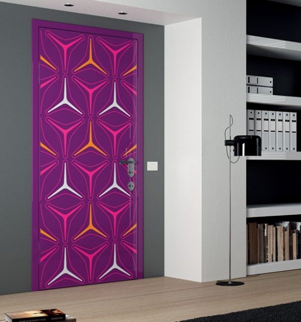 Modelul grafic al ușii exterioare violet Karim Rashid